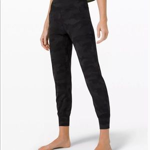 Black camouflage joggers